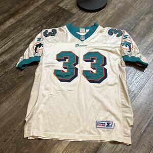 Vtg 90s Pro Line Miami Dolphins Karim Abdul Jabbar #33 Starter Jersey Size 52